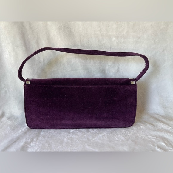 Victoria Secret Purple Velvet Dress Handbag or Clutch Designer - Picture 5 of 12